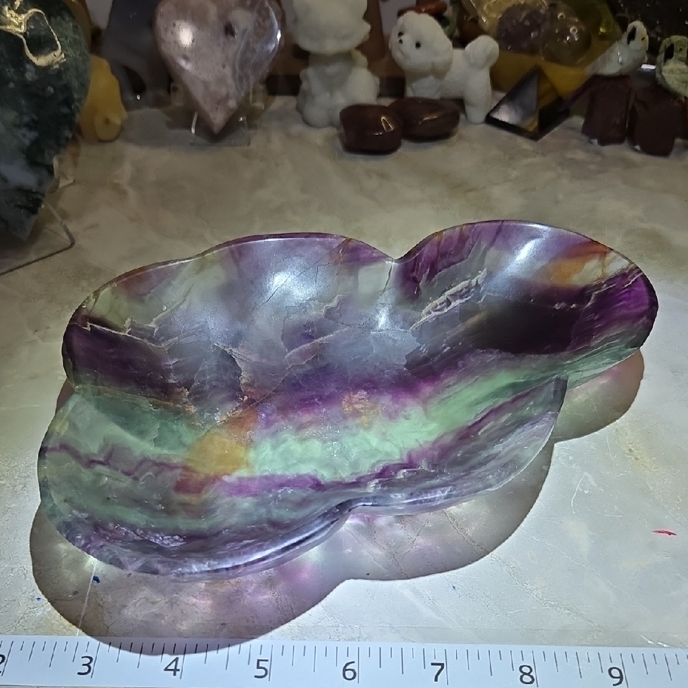 Large Cloud-Shaped Fluorite Bowl